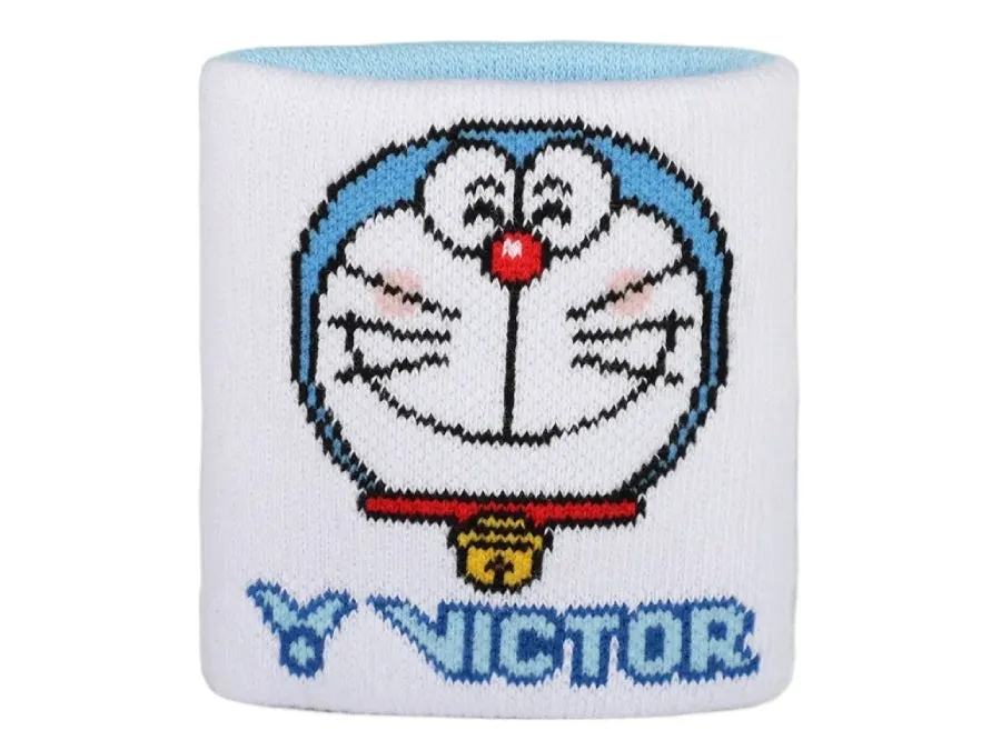 [VICTOR X DORAEMON] SP-507DRM M White/Light Blue Wristband