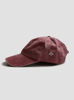 Vintage 6 Panel Cap in Washed Burgundy