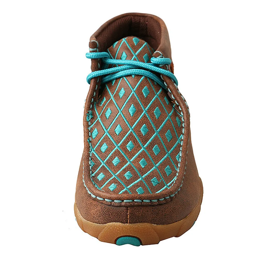 WDM0072 Twisted X Women's Driving Moc With Turquoise Detail