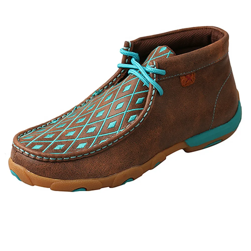 WDM0072 Twisted X Women's Driving Moc With Turquoise Detail