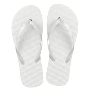 White Adult Flip Flops