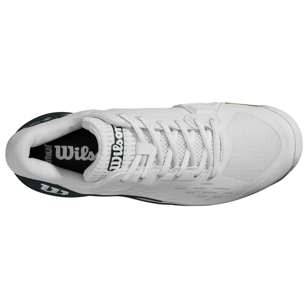 Wilson Rush Pro Ace Clay Court Tennis Shoes (Mens) - White/Ponderosa Pine/Jasmine Green