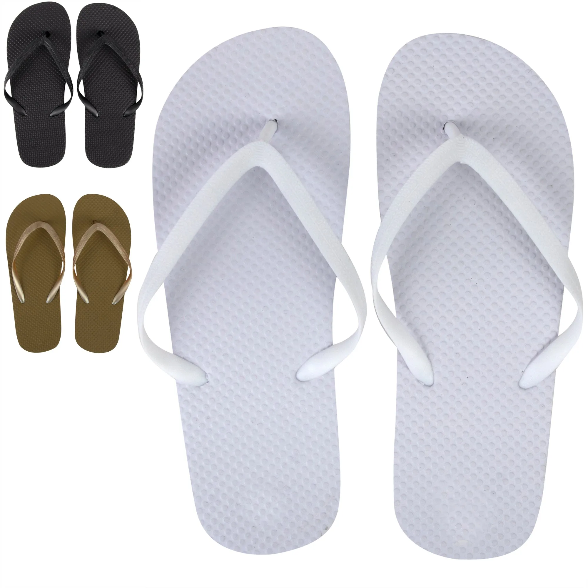 Women's Flip Flops - 3 Color Assortment