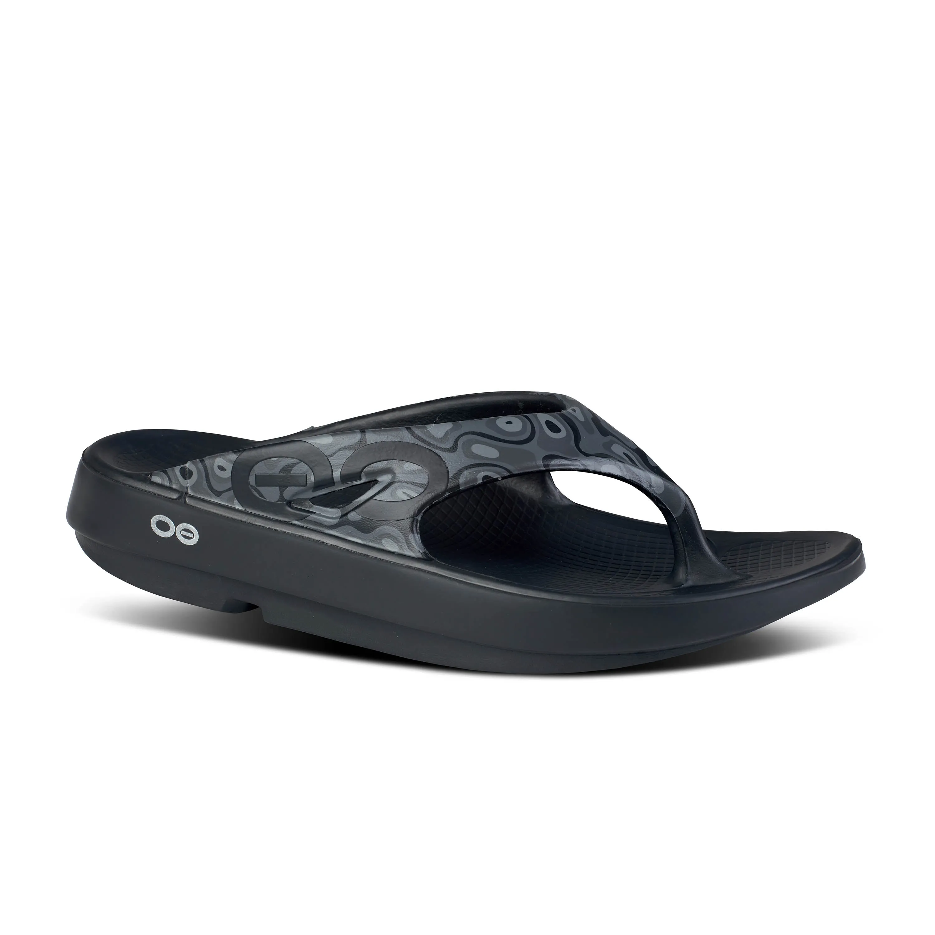 Women's OOFOS OOriginal 1001BKGYCM Color:  Black Cloud