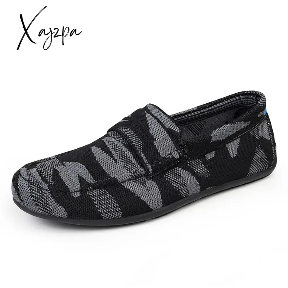 Xajzpa - Men Shoes Loafers Luxury Trendy 2023 Casual Slip on Formal Loafers Summer Men Moccasins Mesh Black Male Driving Shoes Sneakers