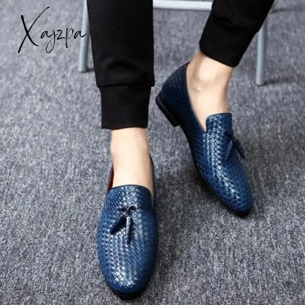 Xajzpa - Men Shoes luxury Brand Moccasin Leather Casual Driving Oxfords Shoes Men Loafers Moccasins Italian Shoes for Men size 38-48