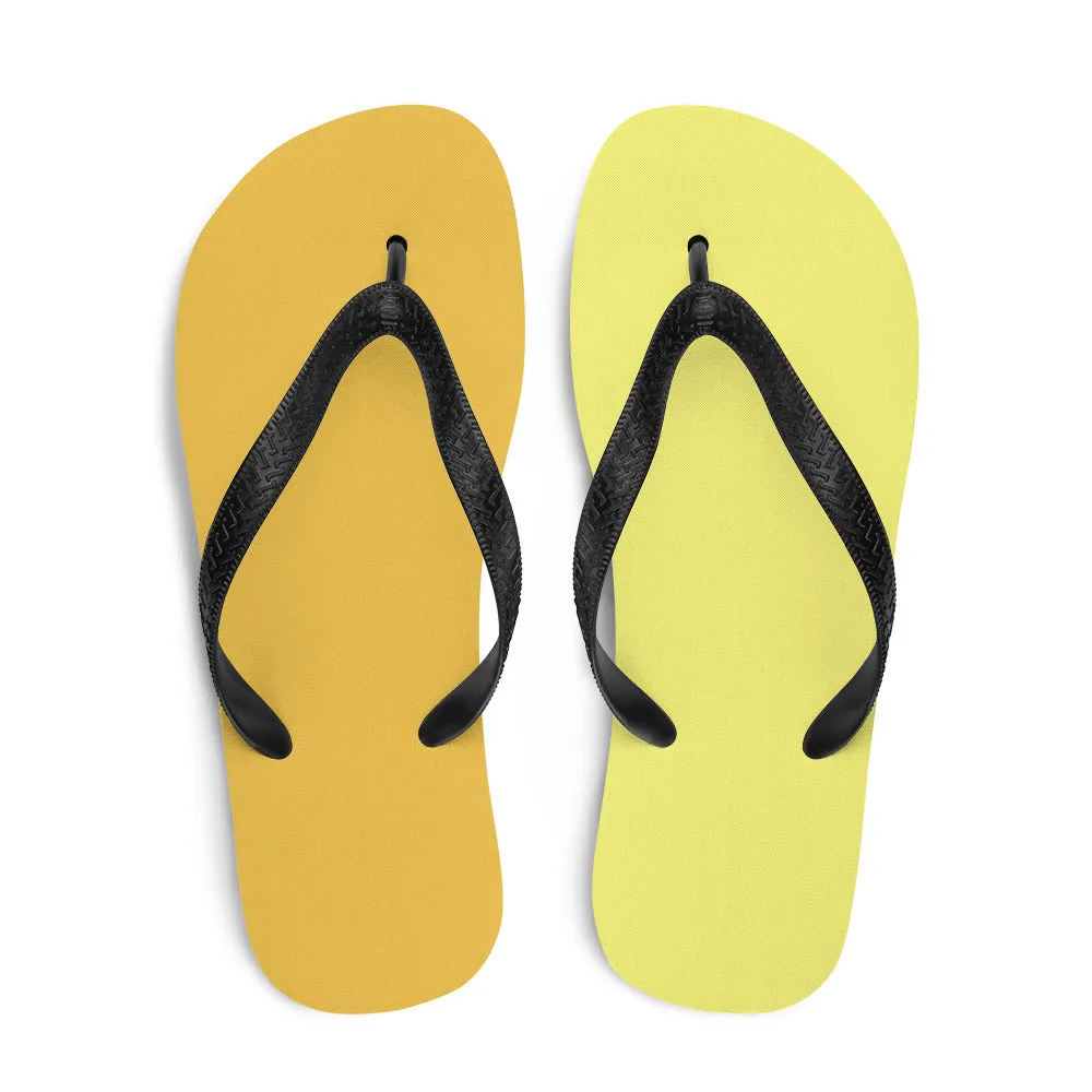 Yellow Orange Flip-Flops