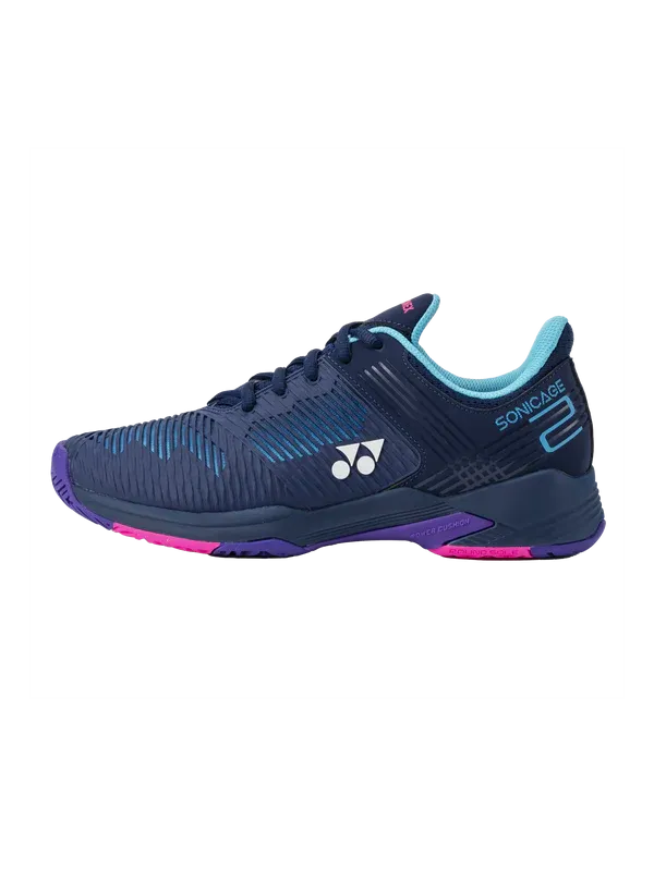 YONEX Tennis Shoes POWER CUSHION SONICAGE 2 WOMEN [Navy Blue]