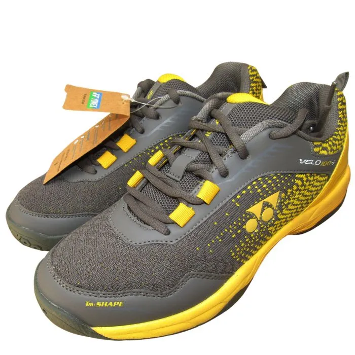 Yonex VELO 100i Badminton Shoes(Steel Grey/Honey Mustard)