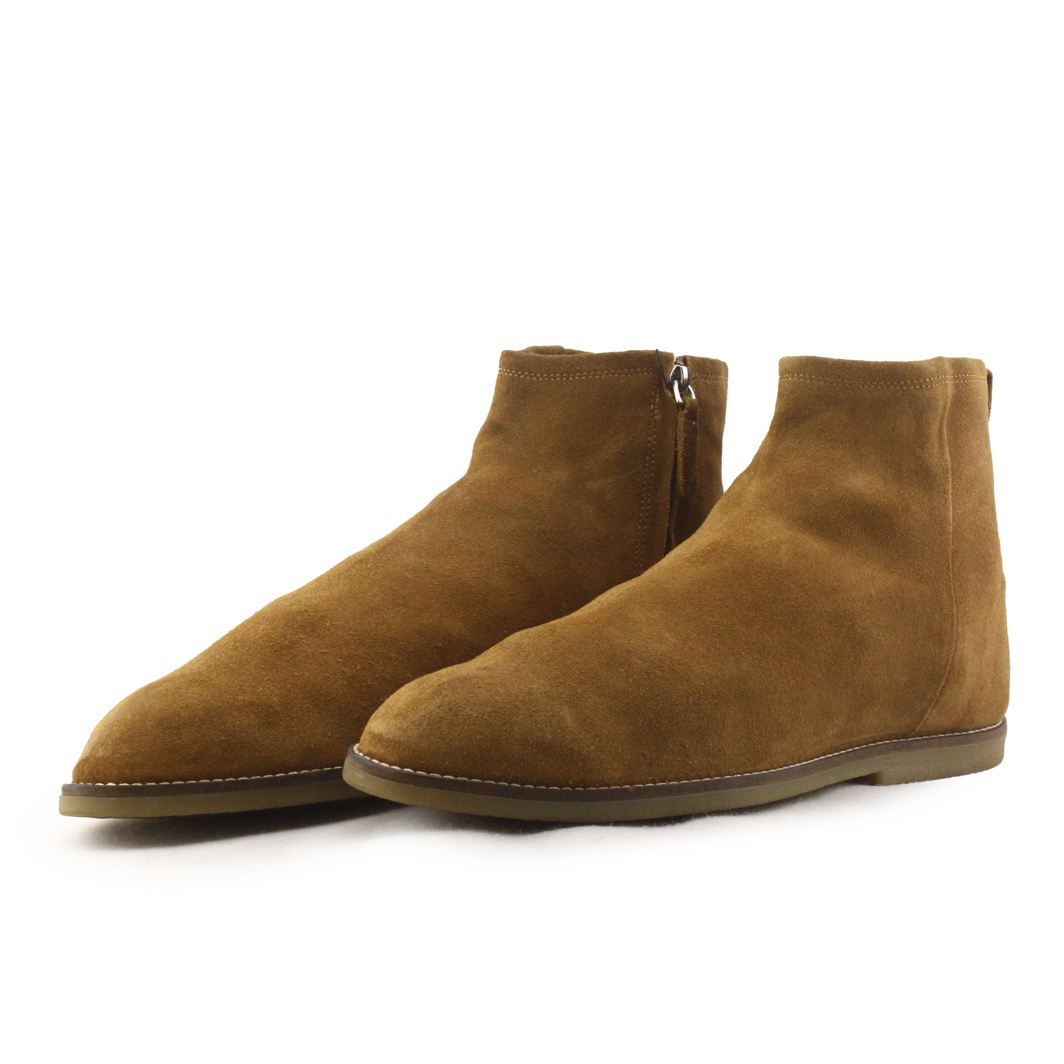 Zara Zipper Chelsea Ankle Boots | Suede