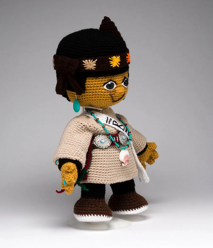 Zuni Man Crocheted Doll